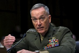 Marine Corps General Dunford testifies during the Senate Armed Services committee nomination hearing on Capitol Hill in Washington