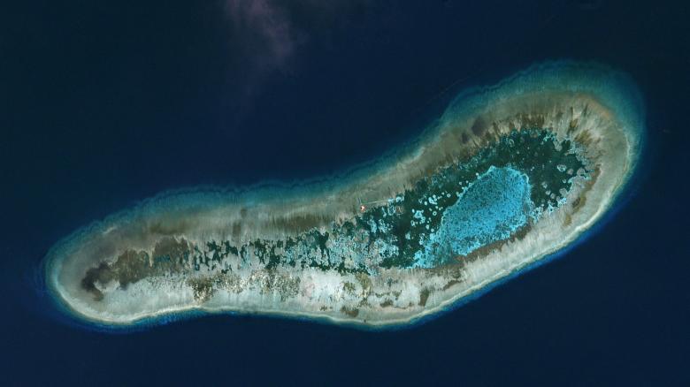 Vietnamese-held Ladd Reef, in the Spratly Island group in the South China Sea, July 19, 2016, in this Planet Labs handout photo received by Reuters on December 6, 2016.  Trevor Hammond/Planet Labs/Handout via REUTERS