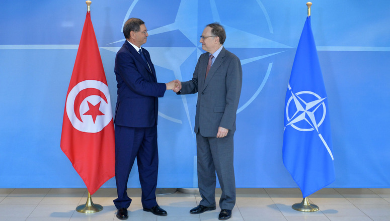 The Prime Minister of Tunisia, Habib Essid and NATO Deputy Secretary General, Alexander Vershbow