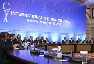 Participants of Syria peace talks attend a meeting in Astana, Kazakhstan March 15, 2017. REUTERS/Mukhtar Kholdorbekov