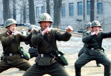 This picture taken on March 6, 2013 by North Korea's official Korean Central News Agency shows soldiers of the Korean People's Army (KPA) in military training at an undisclosed place in North Korea. AFP PHOTO / KCNA via KNS ---EDITORS NOTE--- RESTRICTED TO EDITORIAL USE - MANDATORY CREDIT "AFP PHOTO / KCNA VIA KNS" - NO MARKETING NO ADVERTISING CAMPAIGNS - DISTRIBUTED AS A SERVICE TO CLIENTS (Photo credit should read KNS/AFP/Getty Images)