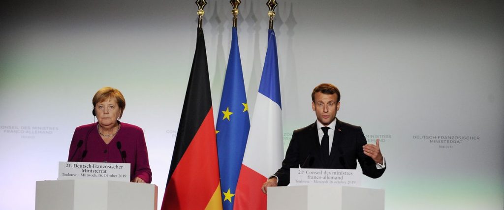 DDM FREDERIC CHARMEUX - CONSEIL DES MINISTRES FRANCO ALLEMAND A LA PREFECTURE DE TOULOUSE EN PRESENCE DE MONSIEUR EMMANUEL MACRON PRESIDENT DE LA REPUBLIQUE FRANCAISE ET DE MADAME ANGELA MERKEL CHANCELIERE DE LA REPUBLIQUE FEDERALE D' ALLEMAGNE