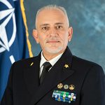 Official portrait of Commodore Paolo FANTONI, SNMG2 Commander from 16th December 2019, Northwood, 2019 11th December.