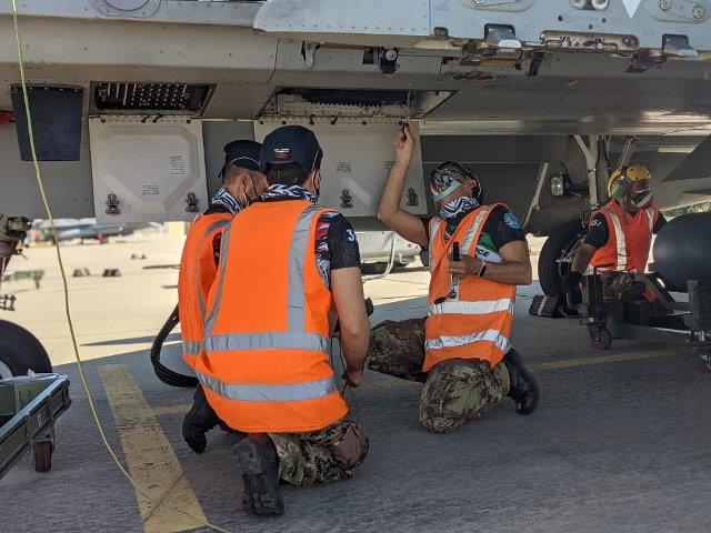 Manutenzione di un Eurofighter