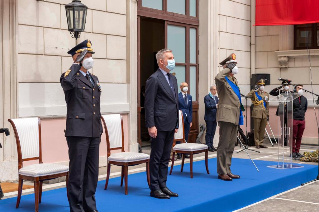 Ministro della Difesa On Lorenzo Guerini Capo di Stato Maggiore della Difesa Gen. Enzo Vecciarelli e Capo di Stato Maggiore dell'Esercito Gen. C.A. Pietro Serino (002)