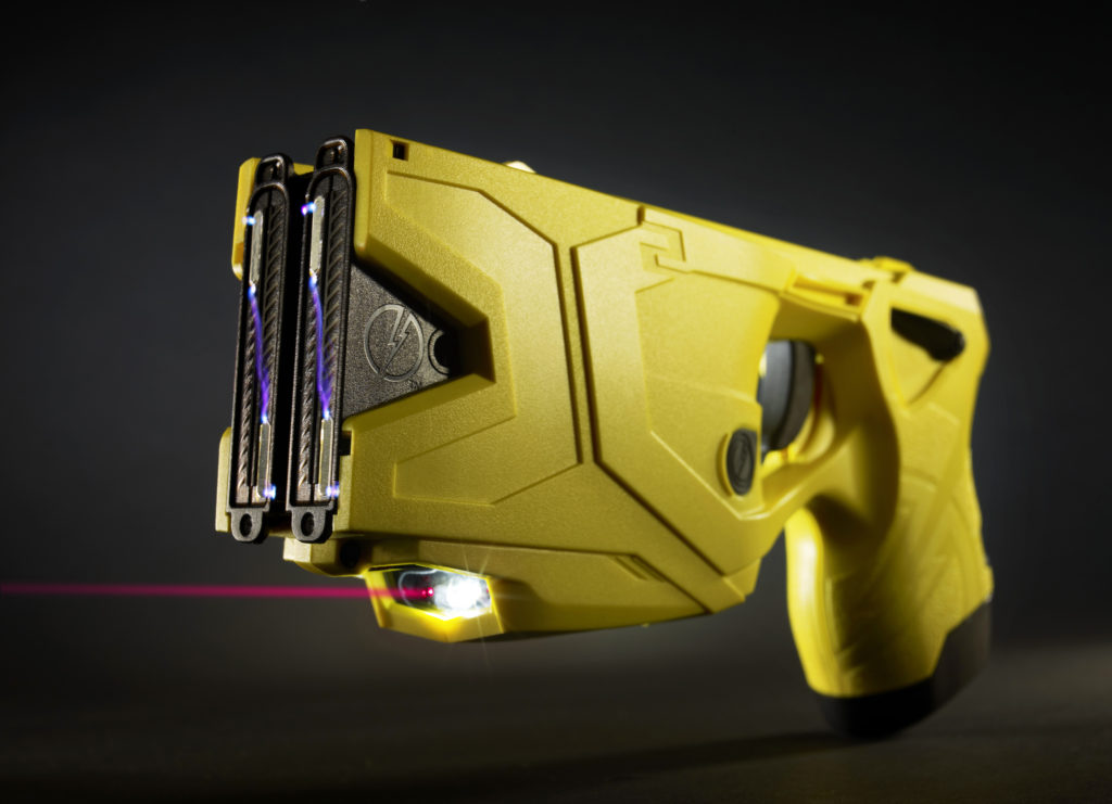 TASER-X2-with-laser-and-Warning-Arc-Yellow-1024x741