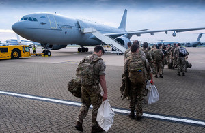 This week members of all three services and civilians have deployed to Afghanistan to assist in the draw down of troops from the area. They travelled from the U.K. They undertook the long journey via various routes of transport, including an RAF Hercules