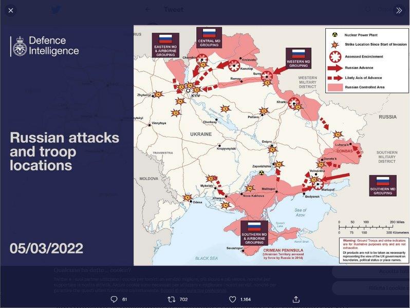 2022 03 05 Russian attacks and troops locations (UK Defence Intelligence) (002)
