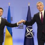 NATO Secretary General Jens Stoltenberg and the  President of Ukraine Volodymyr Zelenskyy