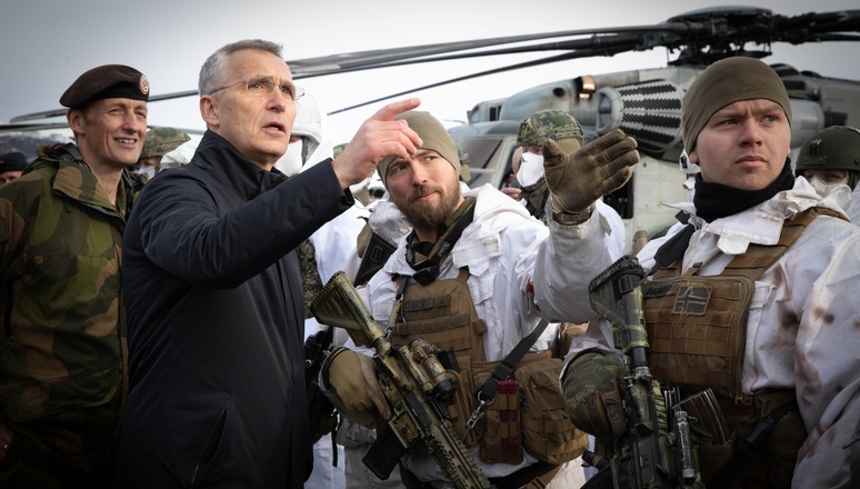 NATO Secretary General Jens Stoltenberg in Bardufoss, Norway, to visit Cold Response, a Norwegian-led exercise with participation from 27 NATO Allies and partners.