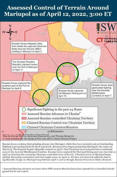 Mariupol Battle Map Draft April 12,2022