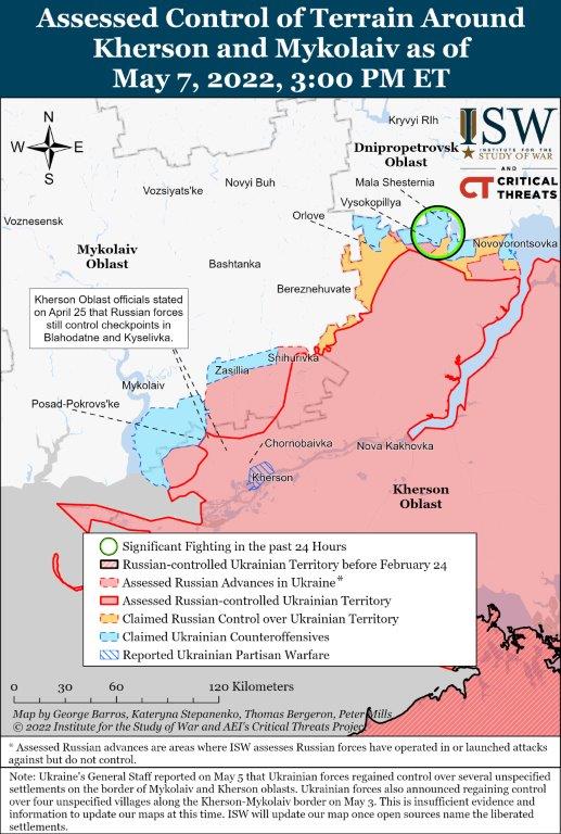 Kherson and Mykolaiv Battle Map Draft May 7,2022