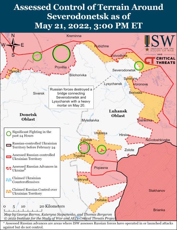 Severodonetsk Battle Map Draft May 21,2022