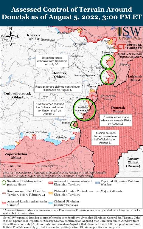 Donetsk Battle Map Draft August 05,2022