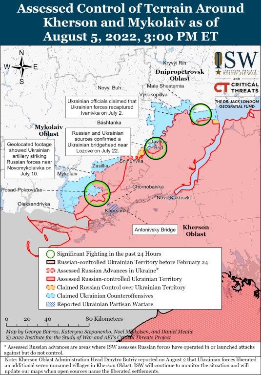 Kherson-Mykolaiv Battle Map Draft August 05,2022