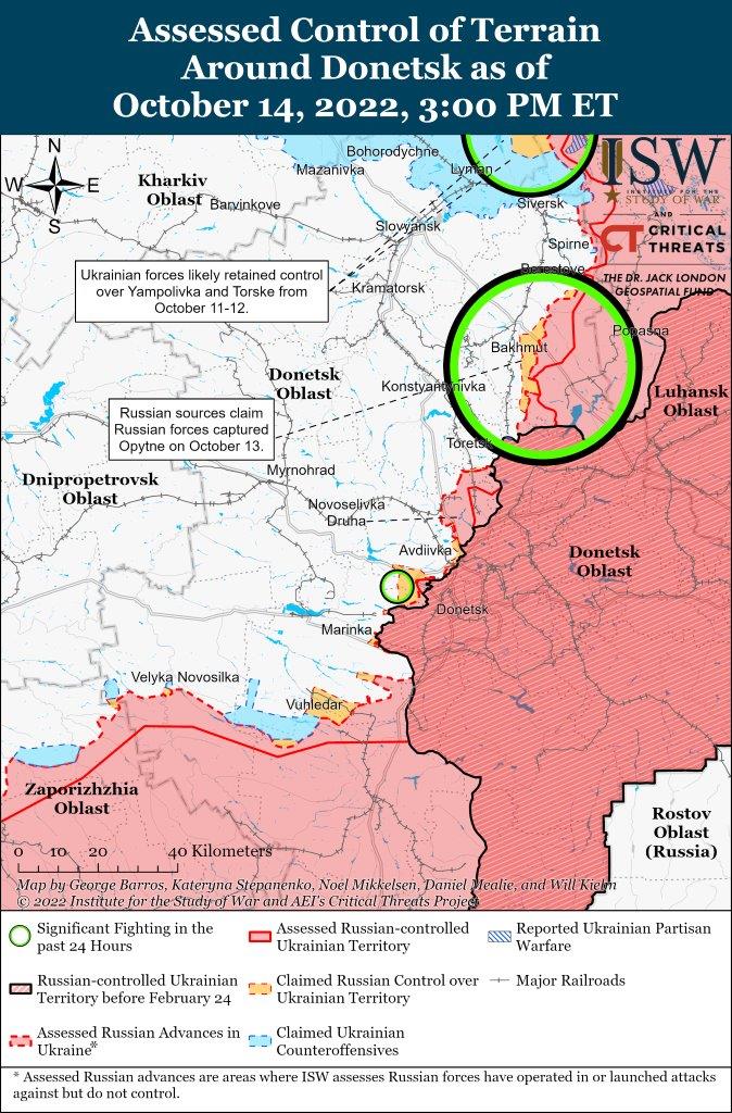 Donetsk Battle Map Draft October 14,2022