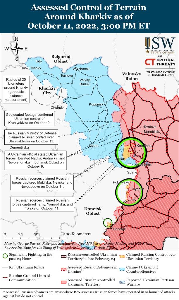 Kharkiv Battle Map Draft October 11,2022