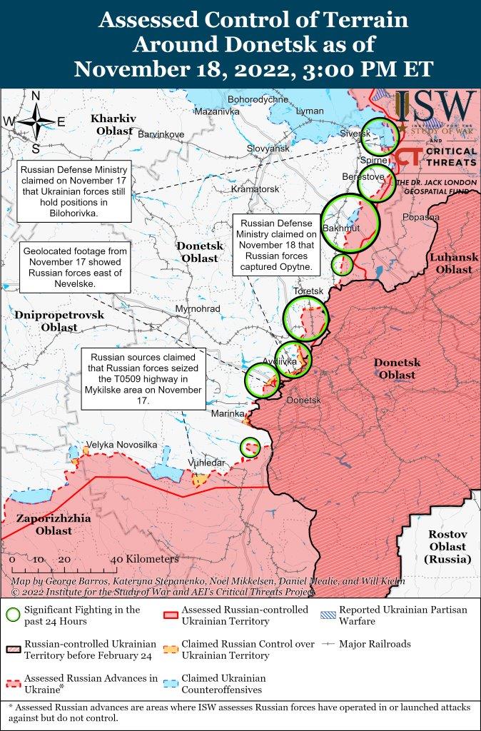 Donetsk Battle Map Draft November 18,2022