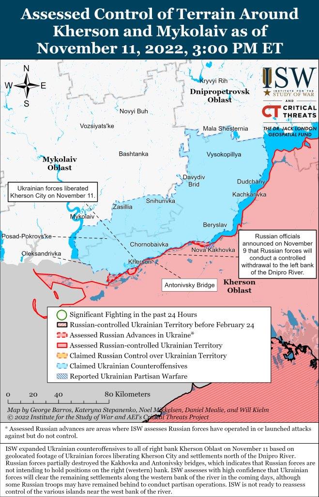 Kherson and Mykolaiv Battle Map Draft November 11, 2022