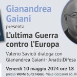 Il 10 Maggio a Riccione la presentazione del libro “L’Ultima Guerra contro l’Europa”